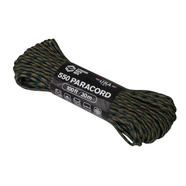 NYLON PARAKORD - 550 LBS - 30 M/100 FT - Helikon-Tex - US WOODLAND