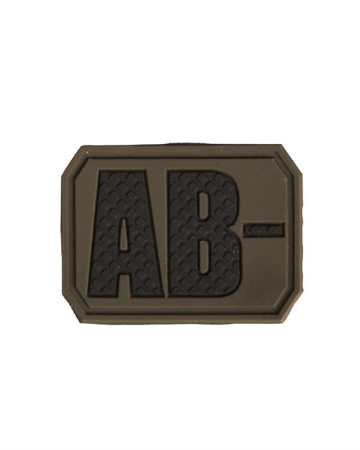 3D BLOOD TYPE PATCH - Mil-Tec® - OD GREEN - AB NEG 