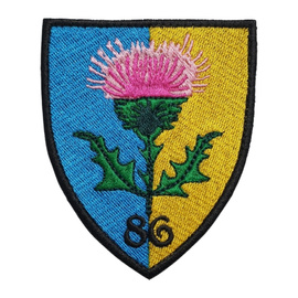 EMBLEMA - BAZA 86 BORCEA - DESIGN EXCLUSIV PENTRU MILITARI - BRODATA PE SUPORT ORAS