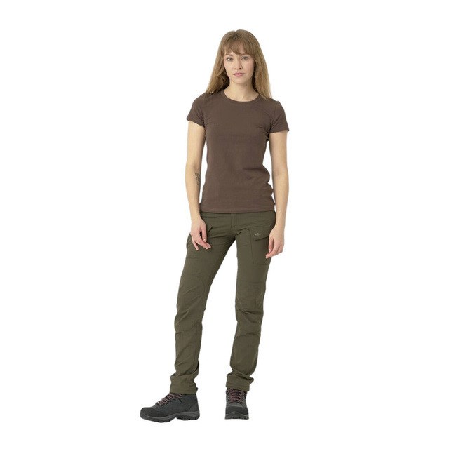 WOMEN'S SLIM FIT ORGANIC COTTON T-SHIRT - KHAKI - HELIKON-TEX