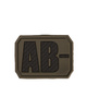 3D BLOOD TYPE PATCH - Mil-Tec® - OD GREEN - AB NEG 