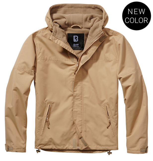 WINDBREAKER FRONT ZIP - CAMEL - BRANDIT