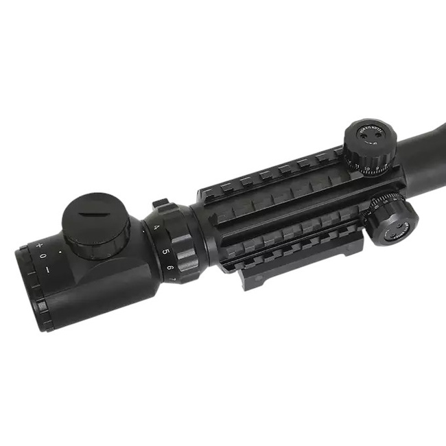  4-12X50EG RIFLESCOPE WITH INTEGRATED MOUNT - BLACK - PCS