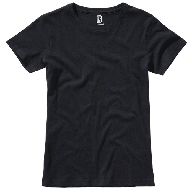 LADIES COTTON T-SHIRT - BLACK - BRANDIT