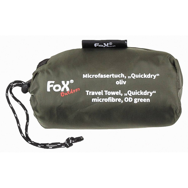 Travel Towel, "Quickdry", Microfibre, OD green, ca. 55 x 42 cm