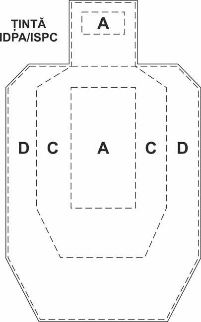 IDPA IPSC KARTONCSAPOK - 75 x 45 CM - 10 DARABOS KÉSZLET