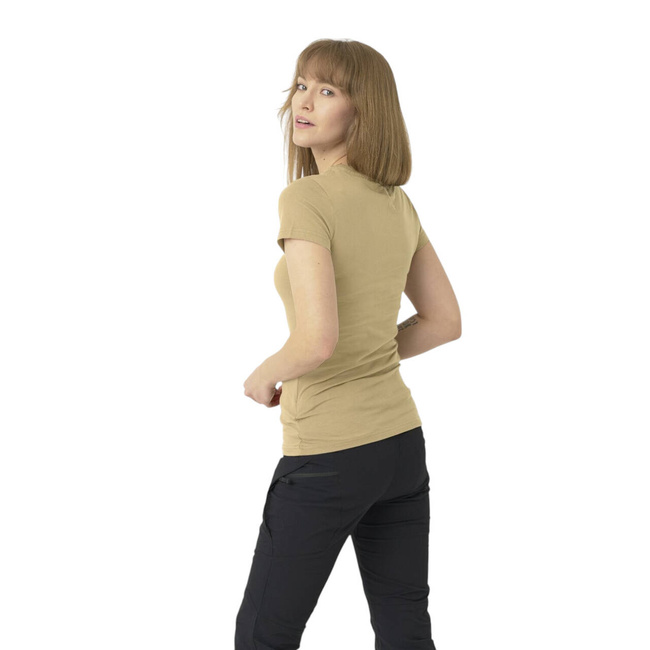 WOMEN'S SLIM FIT ORGANIC COTTON T-SHIRT - KHAKI - HELIKON-TEX