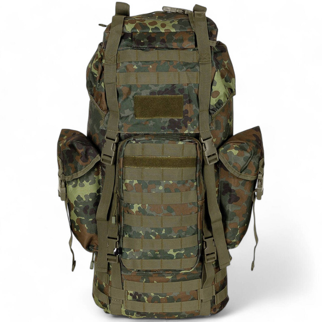 HÁTIZSÁK COMBAT BW - MOLLE - ALUMÍNIUM RÚD - 65 L - MFH - FLECKTARN