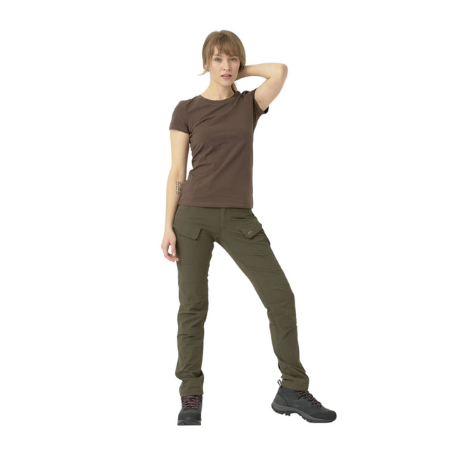 WOMEN'S SLIM FIT ORGANIC COTTON T-SHIRT - KHAKI - HELIKON-TEX