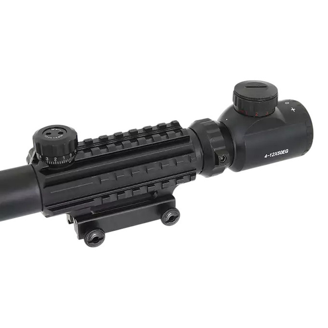  4-12X50EG RIFLESCOPE WITH INTEGRATED MOUNT - BLACK - PCS