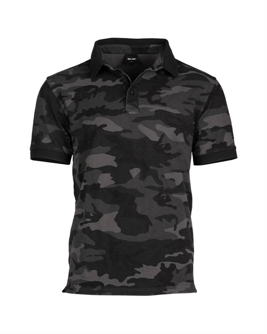 PRE-WASHED COTTON POLO SHIRT - Mil-Tec® - DARK CAMO