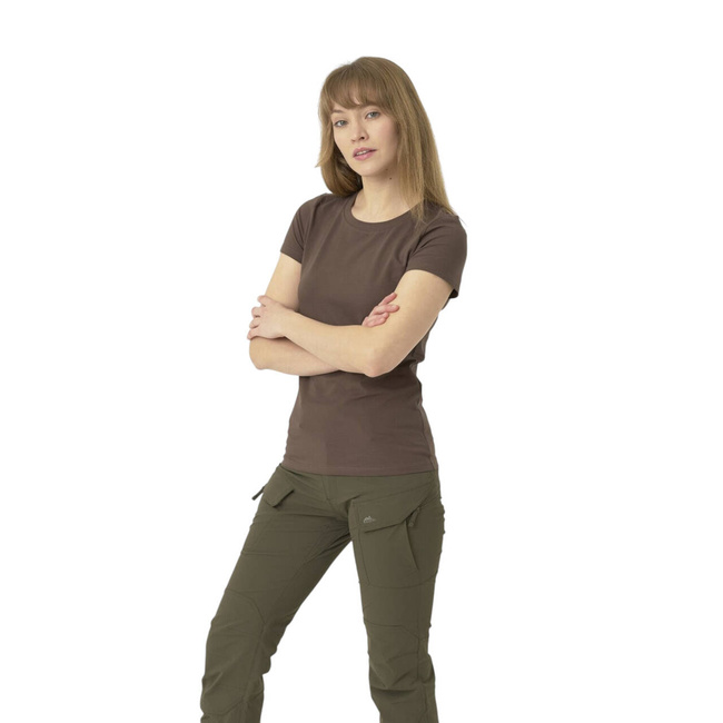 WOMEN'S SLIM FIT ORGANIC COTTON T-SHIRT - KHAKI - HELIKON-TEX