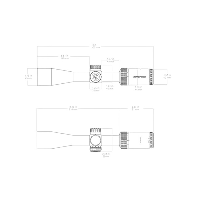 RIFLESCOPE VICTOPTICS SOI - 3-9X40 - VECTOR OPTICS