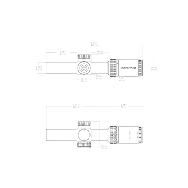 VICTOPTICS SOI 1.5-5X20 TÁVCSŐ - FEKETE - VEKTOR OPTIKA