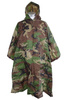 US ARMY STYLE WOODLAND CAMO RIP-STOP WET WEATHER PONCHO