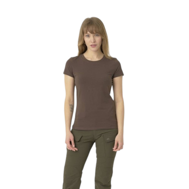 WOMEN'S SLIM FIT ORGANIC COTTON T-SHIRT - KHAKI - HELIKON-TEX