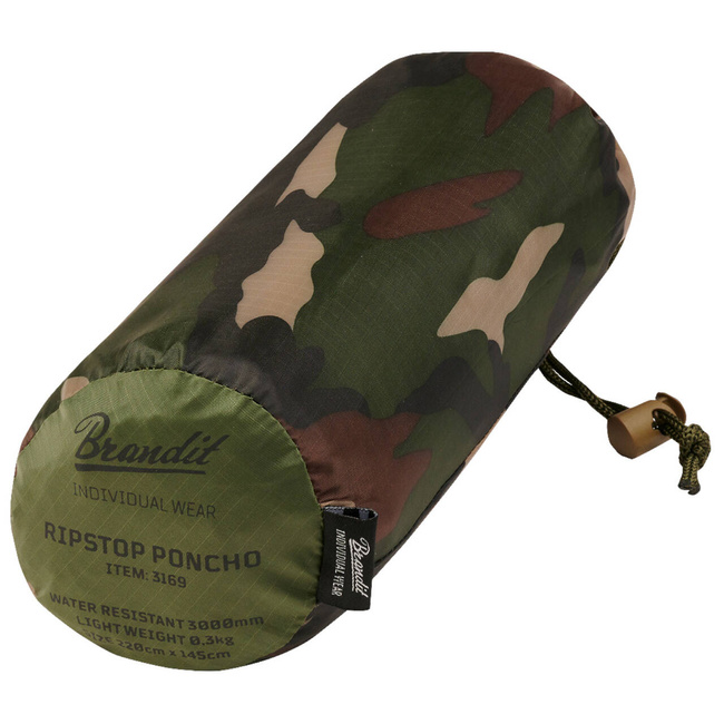 RIPSTOP PONCHO - WOODLAND - BRANDIT