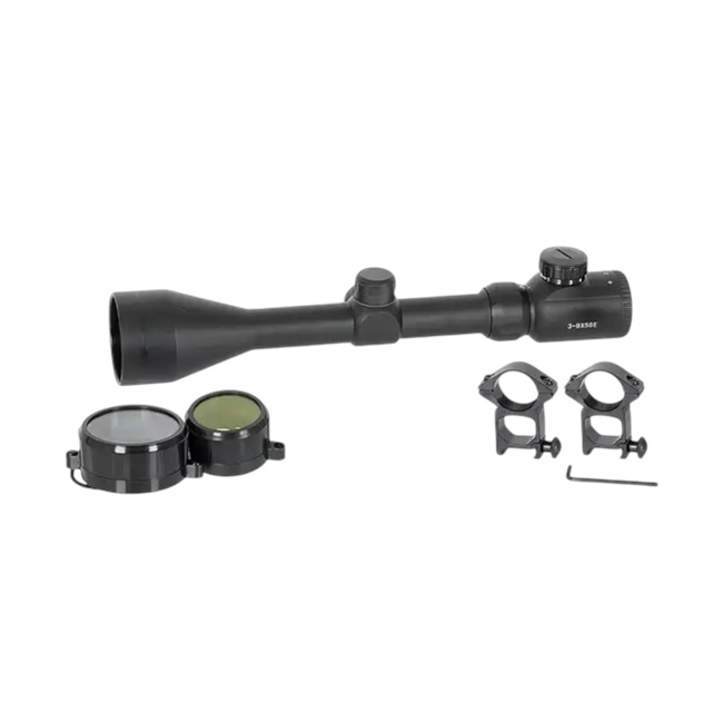 SCOPE 3-9X50 WITH HIGH MOUNTING RINGS - PCS