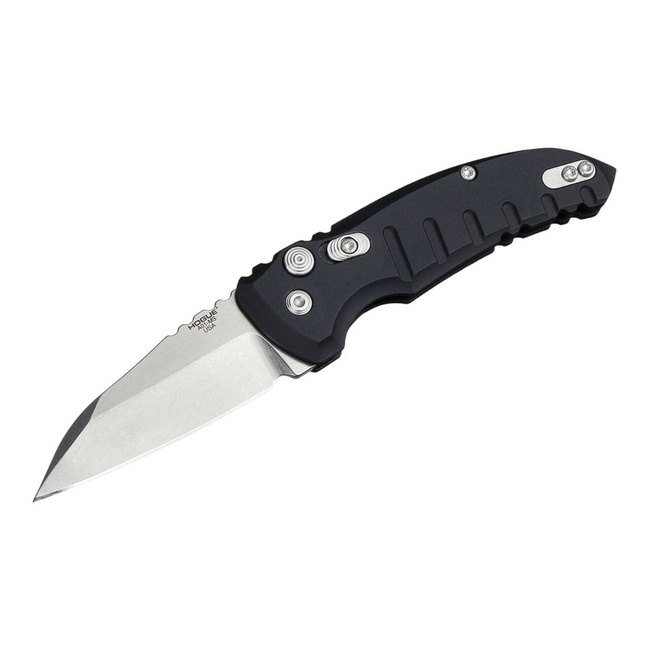 AUTOMATA KÉS A01 MICROSWITCH 2.75" WHARNCLIFFE TUMBLED ALUMIUM FEKETE - HOGUE