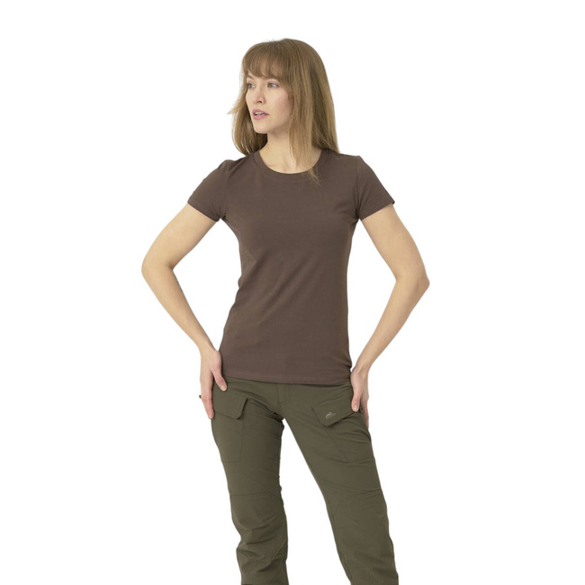 WOMEN'S SLIM FIT ORGANIC COTTON T-SHIRT - KHAKI - HELIKON-TEX