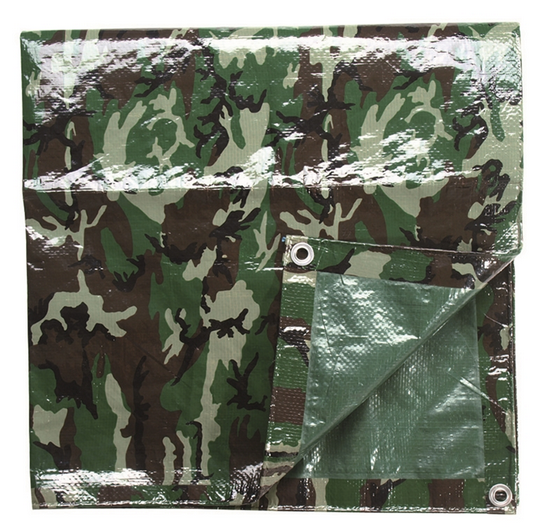 POLYETHYLENE TARPAULIN - Mil-Tec® - WOODLAND - 190 x 300 CM