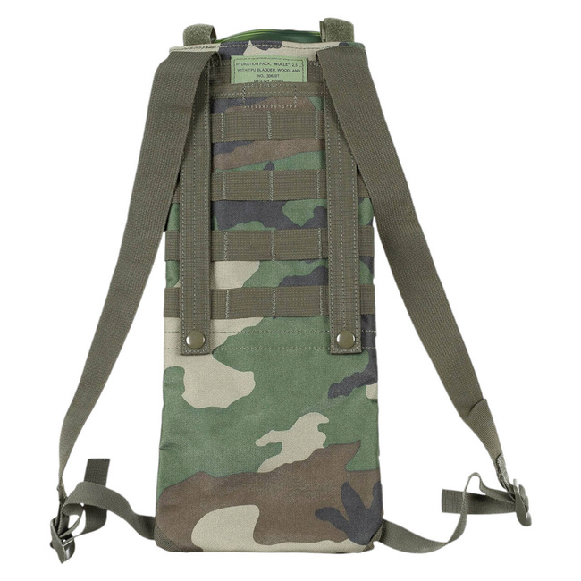 HYDRATION BACKPACK SET WITH BLADDER AND INTERCHANGEABLE MOUTHPIECE - MOLLE SYSTEM - WOODLAND - 2,5 L - MFH 