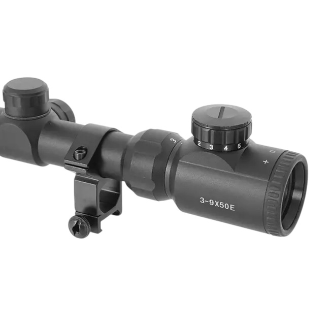 SCOPE 3-9X50 WITH HIGH MOUNTING RINGS - PCS