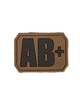 3D BLOOD TYPE PATCH - Mil-Tec® - DARK COYOTE - AB POS