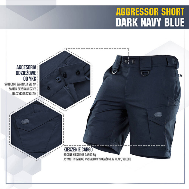 RÖVIDNADRÁG AGGRESSOR SHORT - DARK NAVY BLUE - M-TAC