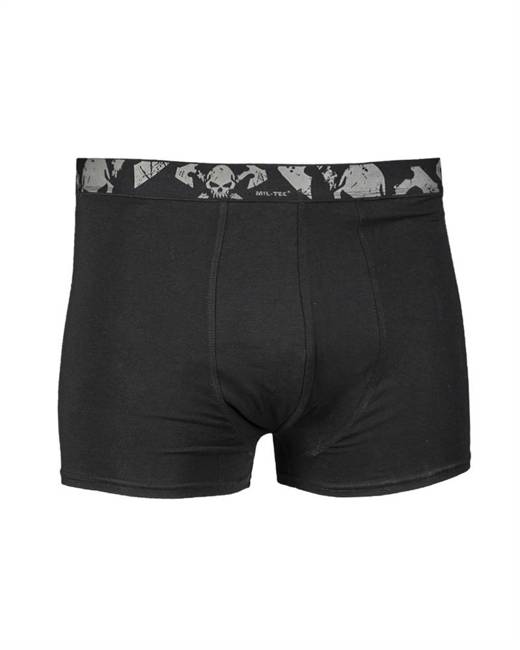 BLACK BOXER SHORTS ′SKULL′ (2ER PACK)