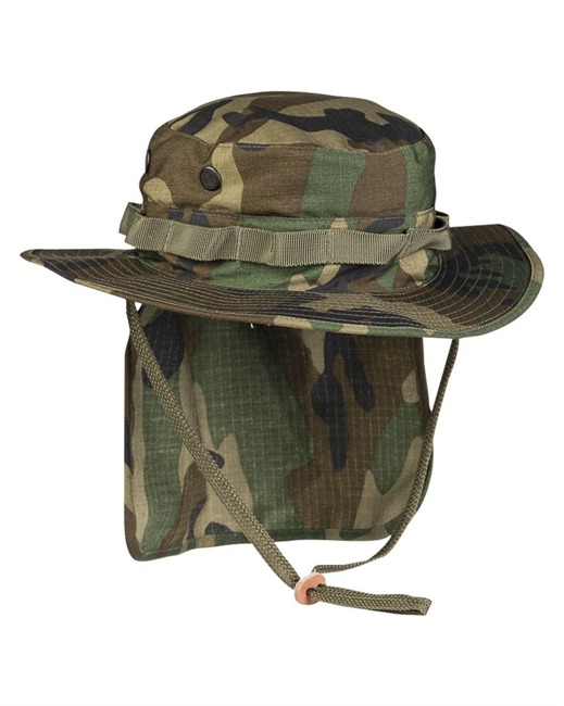 BRIT BOONIE SAPKA NYAK NAPELLENZŐVEL - RIPSTOP - Mil-Tec® - WOODLAND