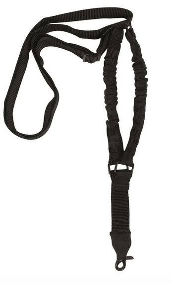 Black Tactical Sling With Bungee (1-point) 