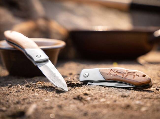 DAMASCUS KÉS CAVEMAN - MAGNUM BY BOKER