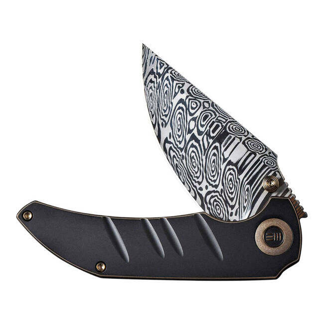 DAMASCUS KÉS RIFF-RAFF BRONZE & FEKETE TITANIUM - WE KNIFE