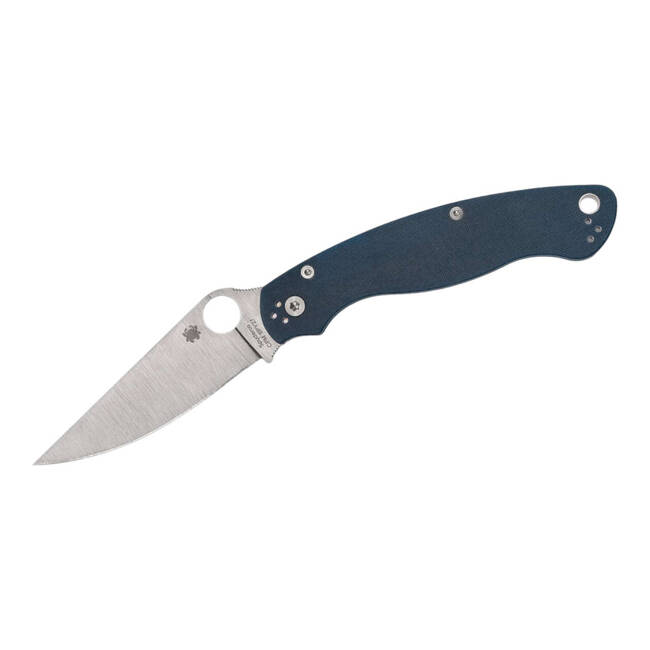 EDC KÉS MILITARY 2 CPM SPY27 G10 BLUE PLAINEDGE - SPYDERCO