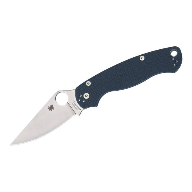 EDC KÉS PARA MILITARY 2 CPM SPY27 G10 BLUE PLAINEDGE - SPYDERCO