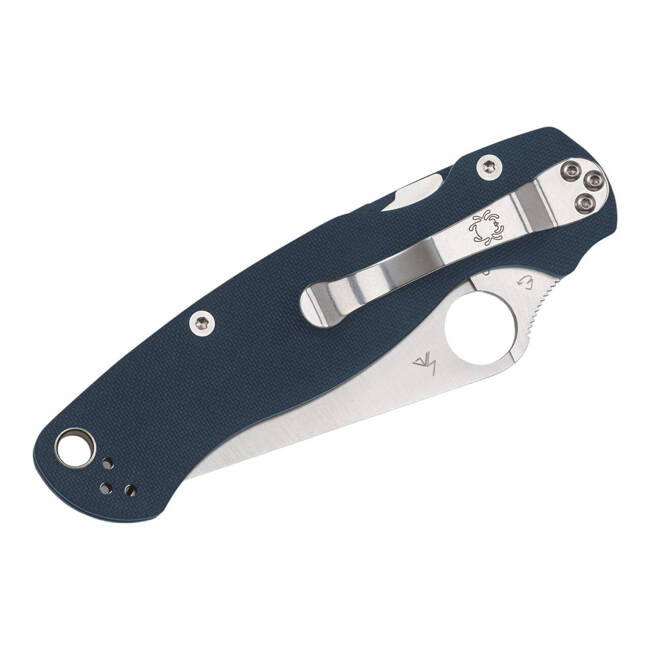 EDC KÉS PARA MILITARY 2 CPM SPY27 G10 BLUE PLAINEDGE - SPYDERCO