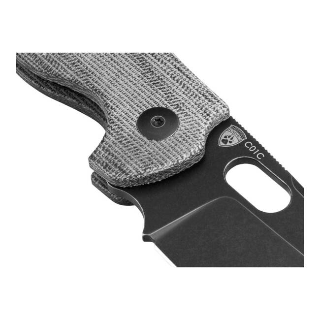 EDC KÉS SHEEPDOG C01C MICARTA BLACK BUTTON LOCK - KIZER