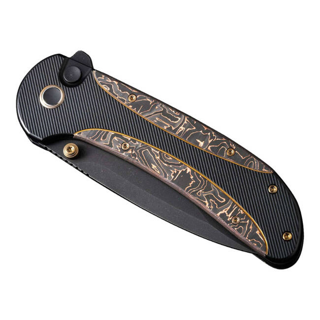 EDC KÉS ZIZZIT TITANIUM BLACK COPPER FOIL CF - WE KNIFE