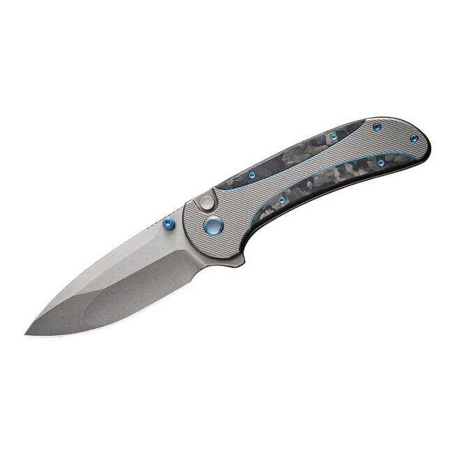 EDC KÉS ZIZZIT TITANIUM GREY MARBLE CF - WE KNIFE