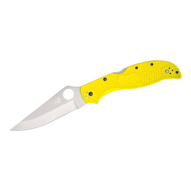 EDC KNIFE STRETCH 2 XL LIGHTWEIGHT SALT YELLOW FRN SPYDEREDGE