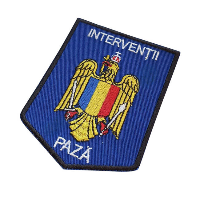 Emblema Interventii Paza, cu aplicare Velcro (cu scai)