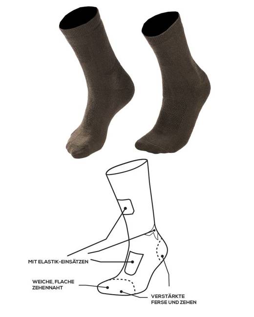 FEKETE MERINO MIL-TEC® SOCKS