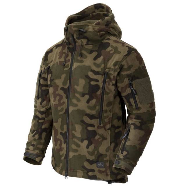 FLEECE DZSEKI - "PATRIOT" - Helikon Tex® - PL WOODLAND