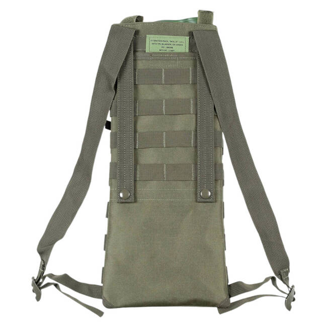 HIDRATÁLÓ HÁTIZSÁK SZETT HÓLYAGGAL ÉS CSERÉLHETŐ SZELEPPEL - MOLLE SYSTEM - OLIVE - 2,5 L - MFH  