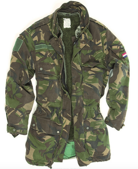 HOLLAND PARKA - LAMINÁLT BÉLÉSSEL - CAMO - KATONAI SURSPLUS - HASZNÁLT