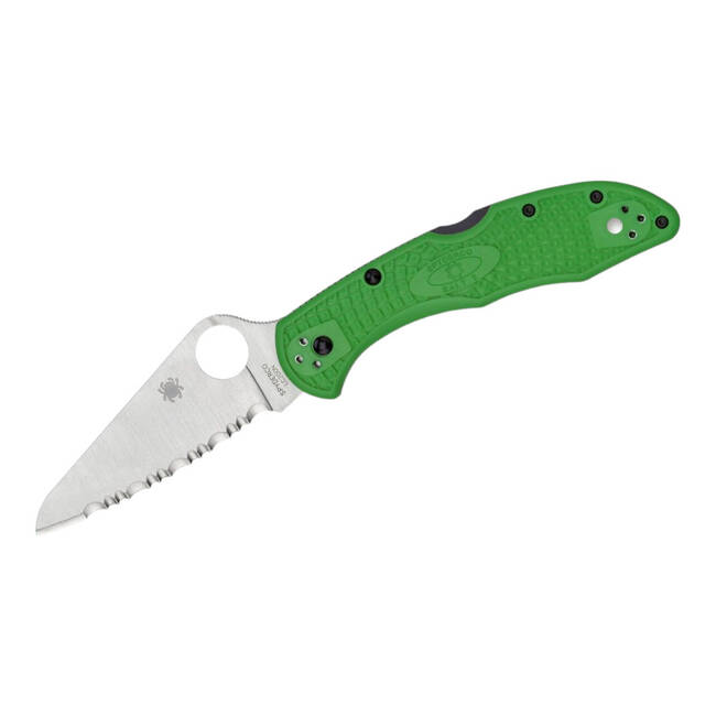 HORGÁSZKÉS SALT 2 FOGAZOTT LC200N - ZÖLD - SPYDERCO