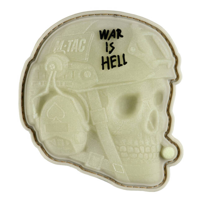 JELVÉNY WAR IS HELL 3D PVC - FEKETE/GID - M-TAC