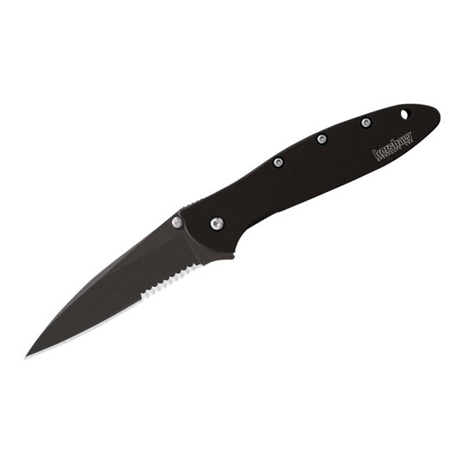 KÉS ASSZISZTENS NYITÓVAL LEEK BLACK SERRATED - KERSHAW