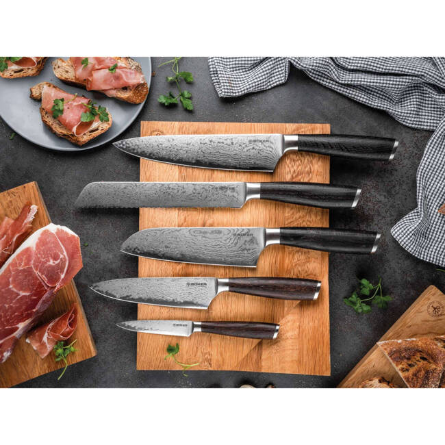 Konyhakés készlet - Meisterklinge Damast Santoku - Böker